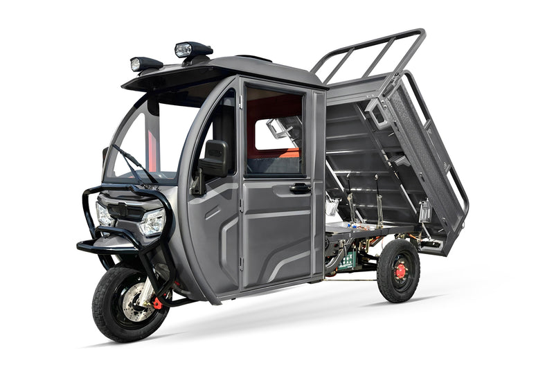 Chargez l'image dans la visionneuse de la galerie, GECO P100 gXP Elektrische Driewieler Kipper met Cabine
