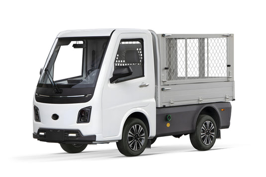 GECO Prime Cargo gXP elektrische kipper – 14,8 kW PMSM – 89,6V 230Ah LiFePO4 – met opzethek en trekhaak
