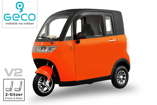 Geco Tiro V2 Elektrische Kabinenroller 72V 1500W – 3-Wiel City Voertuig (2 Persoons, 45 km/u)