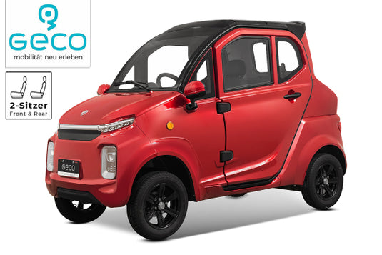 NIEUW! | Geco City Mopedauto | Kofferbak | 45km/h | 3KW | Tweezitter