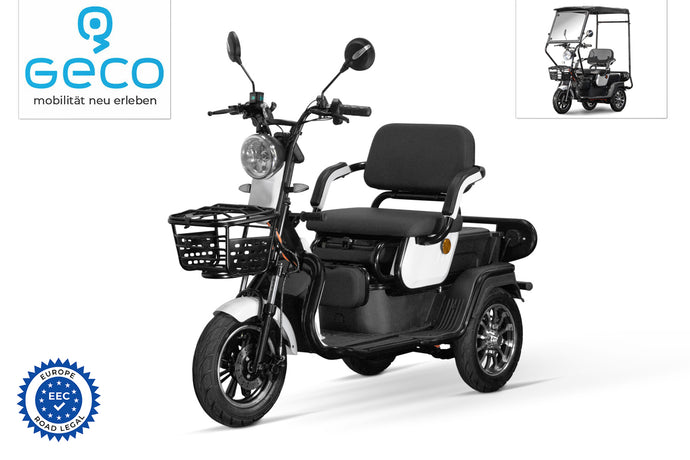 Geco Senio CX2 800W | Rijbewijs Vrij | Twee Persoons | Scootmobiel